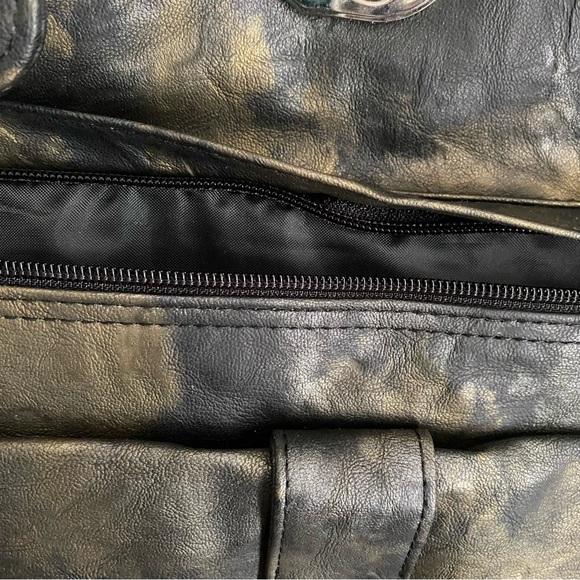 Whak Sak Ultimate Tennis Tote Dark Peacock Green/Black/Antique Gold Detail - Picture 6 of 8